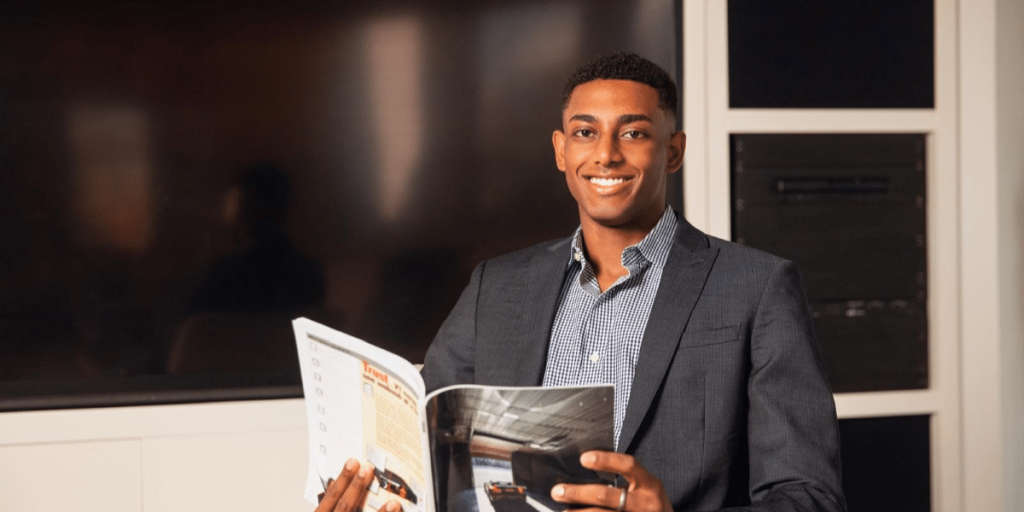 Butch Clemons reading magazine